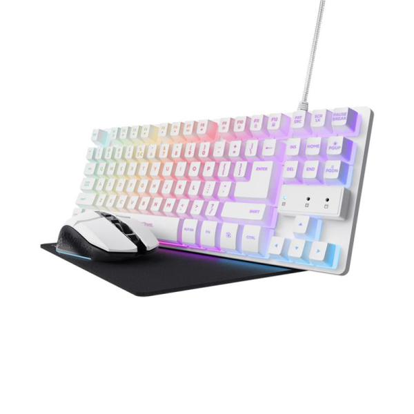 CG16-25233 TRUST GAMING/KIT 3EN1 GXT 794W BUNDLE/TECL+MOU+PAD WHITE